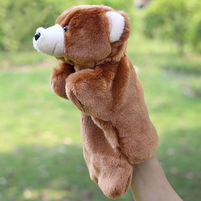 RIY Hand Puppets for Kids - Forest Friend Animals Educational Puppet, Set of 6(Bear, Elephant, Wolf, Tiger, Monkey, Crocodile)