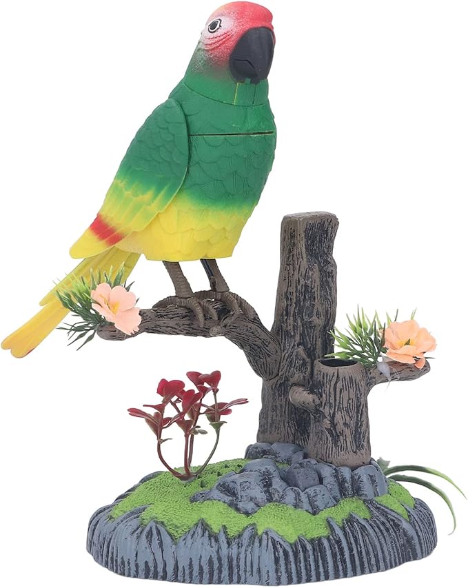 ZJchao Electric Voice Control Parrot Singing Toy for Kids Adults Mimicry Parrot Simulation Toy Entertainment (506H)