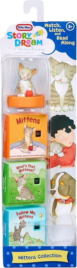 Little Tikes Story Dream Machine Harper Collins Mittens Collection, Storytime, Books, Audio Play Character, Gift and Toy for Toddlers and Kids Girls Boys Ages 3+ Years