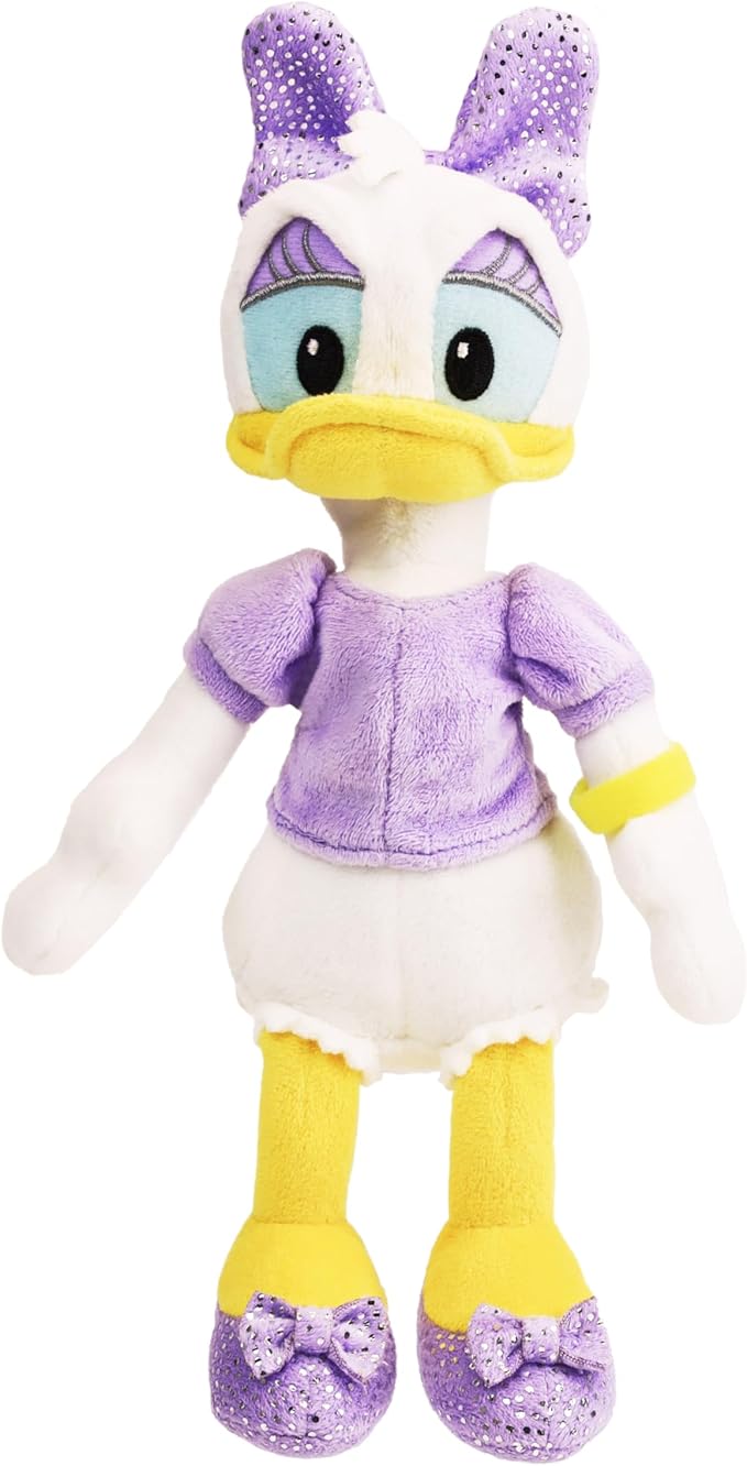 Disney Junior Mickey Mouse Small Plushie Stuffed Animal Daisy Duck, Kids Toys for Ages 2 Up by Just Play