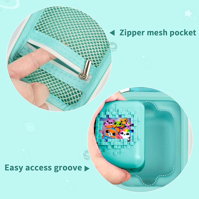 Case for Bitzee Interactive Toy Digital Pet and Case, Hard Carrying Holder for Virtual Electronic Pets React to Touch, Protective Container for AA Batteries and Other Accessories (Box Only)-Green