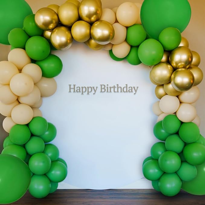 134Pcs Green Balloons Different Sizes 5 10 12 18 Inch Green Balloon Garland Arch Kit, Latex Balloons for Birthday Wedding Baby Shower Party Decorations.