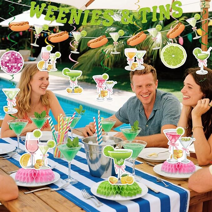 Weenies Tinis Martini Party Decorations Include Weenies Tinis Glitter Banners Hanging Swirls Honeycomb Centerpiece Hot Dog Weenies Tinis Theme Party Supplies For Bachelorette Party
