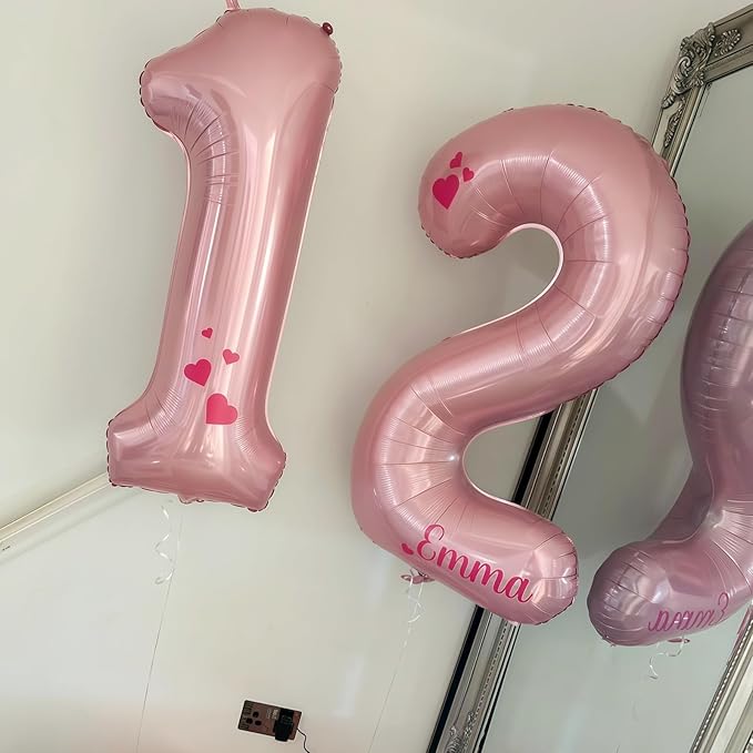 19th Birthday Balloon for Girls, 40 Inch Pastel Pink Number 19 Foil Balloons Self Inflating, Big Mylar Helium Light Pink 19 Balloons for Women Birthday Decor Anniversary Party Decorations Supplies