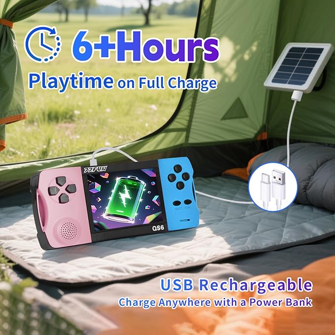 Handheld Video Games for Kids, Preloaded 216 Classic Retro Games, Portable Arcade Game Console with 3.5" Screen and Rechargeable Battery, Kids Electronic Game for Boys Girls Ages 8-12