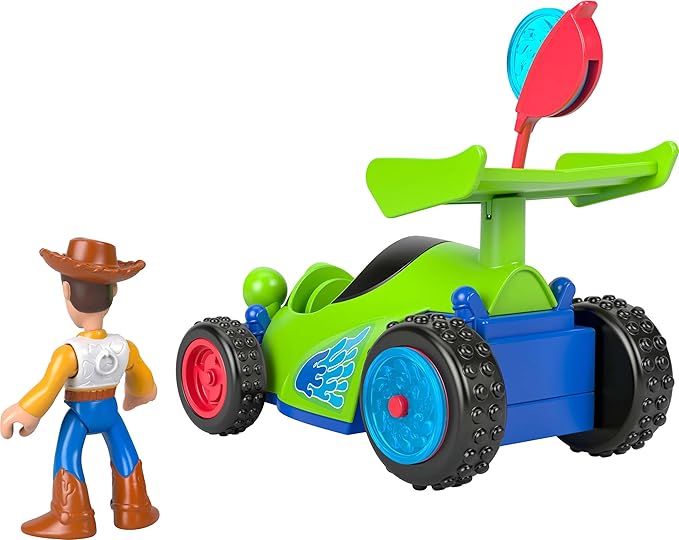 Fisher-Price Imaginext Woody & R.C. Play Set, with 3-inch Action Figure, Toy R.C. Vehicle & 2 Projectiles, Inspired by Disney and Pixar Toy Story