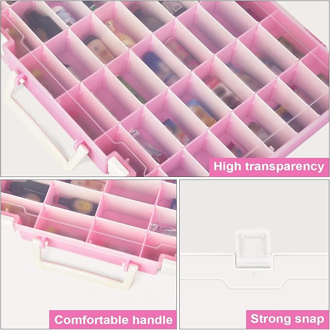Case Compatible with 5 Surprise for Mini Brands Toys Series 1-4 Mystery Capsule Storage, for Mini Mart Collection Organizer for Collectibles(Case Only) (Pink)
