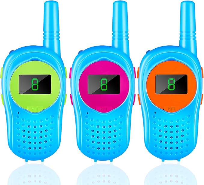 Walkie Talkies for Kids 3 Pack Toys - Walkie Talkies Long Rangr LCD Flashlight 3 Miles Range - Best Christmas Birthday Gifts for 6-8 Year Old Boys and Girls