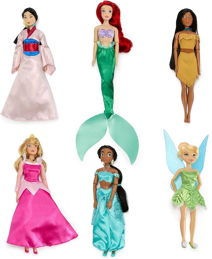 Disney Store Official Classic Doll Collection Gift Set - Disney Princess Toys Set with Dolls & Accessories - Comes in Display Box - Includes 11 Fashion Dolls & Accessories