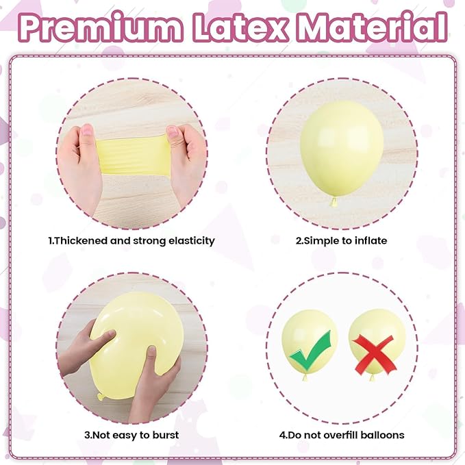 Pastel Balloons, 12 Inch Macaron Pink Purple Yellow Green Blue Confetti Balloons with Donut and Ice Cream Foil Balloon for Gilrs Easter Sweet Birthday Party Rainbow Baby Shower Decorations