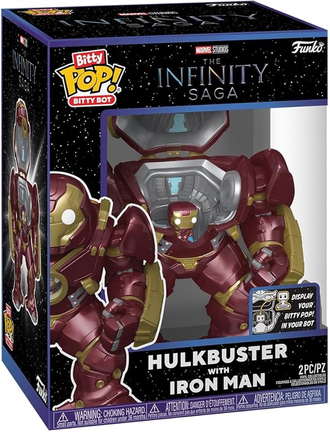 Funko Bitty Pop! Bots: Marvel - Hulkbuster with Iron Man - Collectable Vinyl Figure - Gift Idea - Official Merchandise - Toys for Kids & Adults - for Collectors and Display