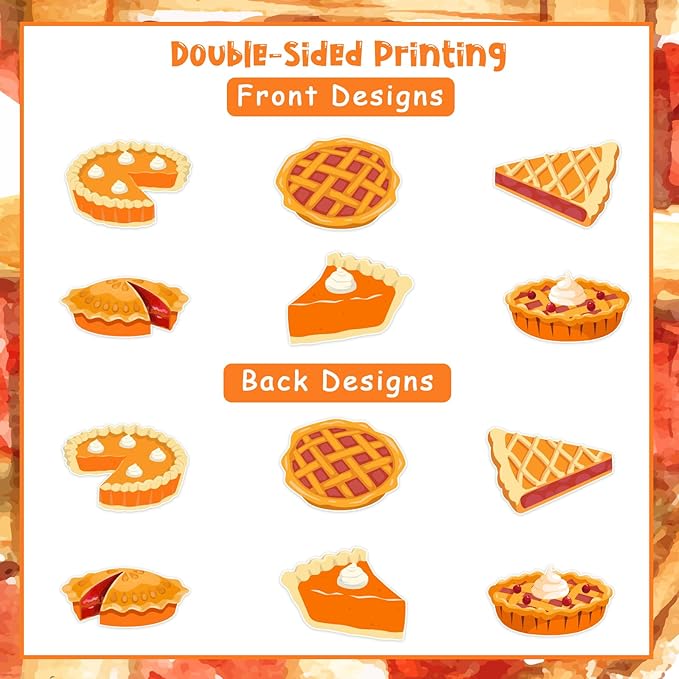 24 Pcs Cutie Pie Birthday Centerpiece Sticks Pie Baby Shower Table Decorations Orange Pie Pizza Table Toppers for Boys and Girls Baking Cookie First Birthday Party Supplies