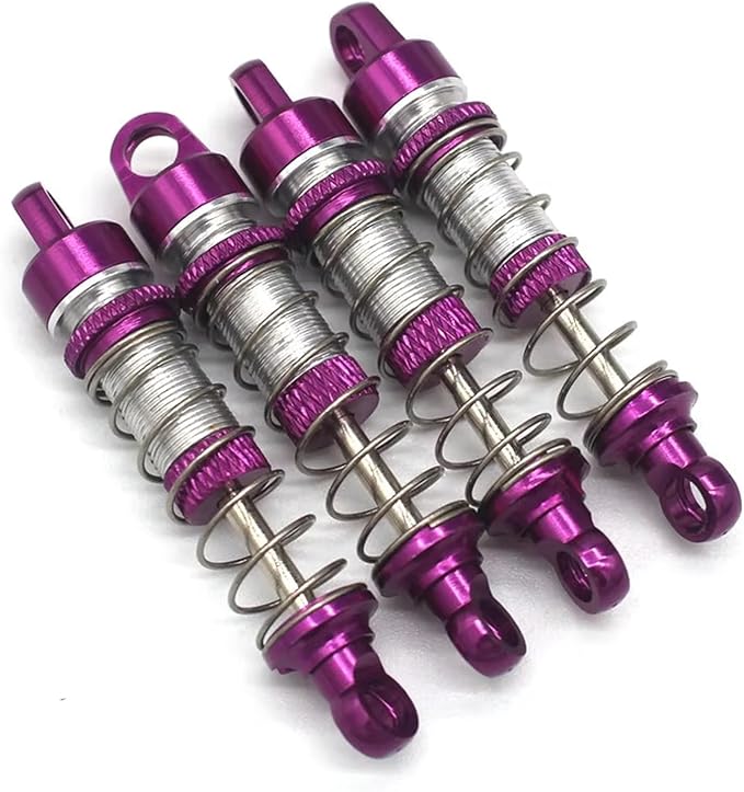 RC Spare Part Compatible With Mn78 For Mn168 1/12 Remote Control Vehicle Hill Bike Metal Upgrade Fittings Oil Pressure Shock Absorber(Purple)