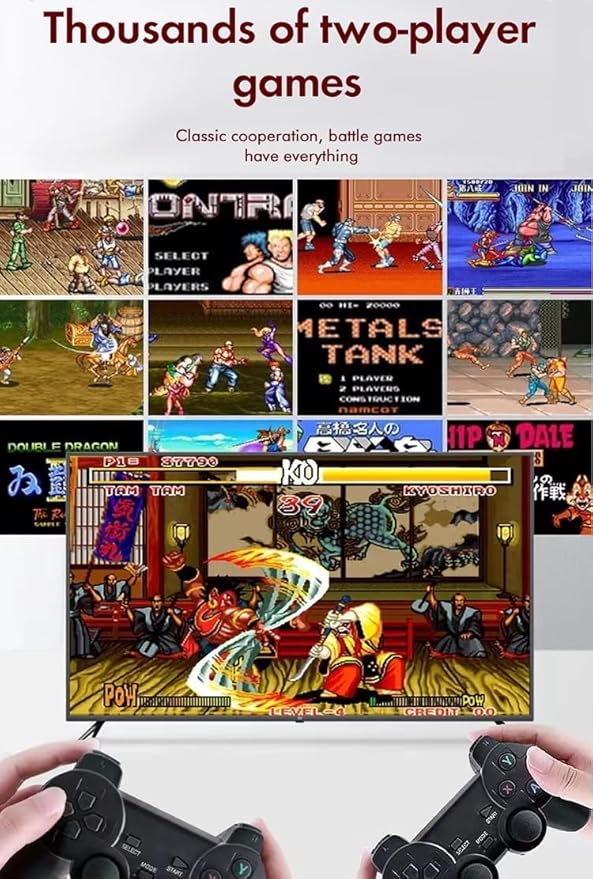 Retro Game & TV Super Console,with 40,000+ Games, Compatible with 40+ emulators, Game Emuelec 4.5/TV Android 9.0 Dual System, Supports 1080P,BT5.0 (256GB(50000+Games))