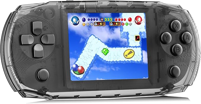 16 Bit 3.2" IPS Large Screen Handheld Game Console for Kids Preloaded 100 Retro Video Games, Portable Gaming System Rechargeable Battery, Mini Travel Electronic Toy Gifts for Boys Girls (Black)