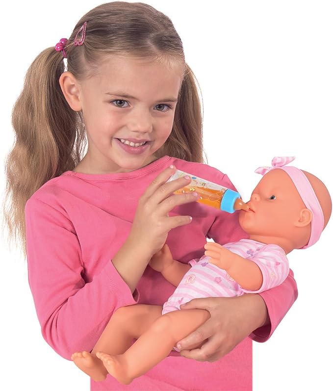 Baby Doll Bottle Accessories - 6 Pcs Feeding Bottle Toys, Magic Disappearing Milk & Juice, Pretend Play Set with Pacifiers Kids Gift Yellow