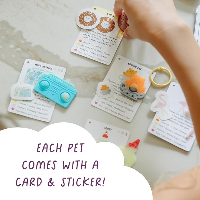 Buffalo Games Pop It Pets - Season 2 - The Ultimate Sensory Fidget Toy - Popping Bubbles and Adorable Characters - Collector map with Cards and Stickers from Buffalo Games
