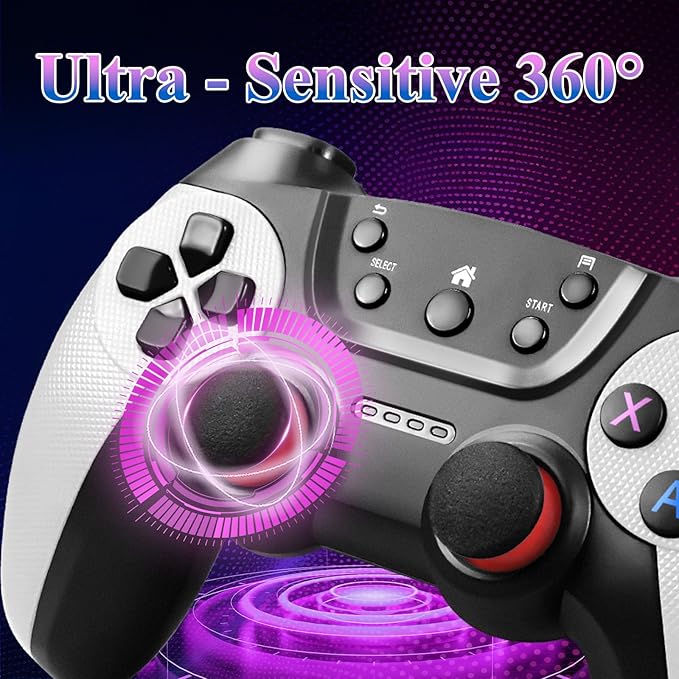 M22 Retro Gaming Console - with 30000+ Classic Games,Retro Game Stick with 8K HDMI,Plug and Play TV Game Console with Upgrade Dual Wireless Controllers Gift for Teen or Partner (White)