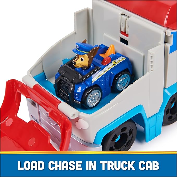 Paw Patrol: Pup Squad Patroller Team Vehicle, Toy Truck with Collectible Chase Toy Car, Kids Toys for Boys & Girls Ages 3+