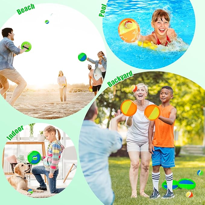 Toss and Catch Ball Game - Ideal Outdoor Beach, Pool & Yard Toy for Toddlers and Kids Ages 4, 5, 6, 7, 8+, Perfect for Boys Girls - Great Birthday Gift & Stocking Stuffers