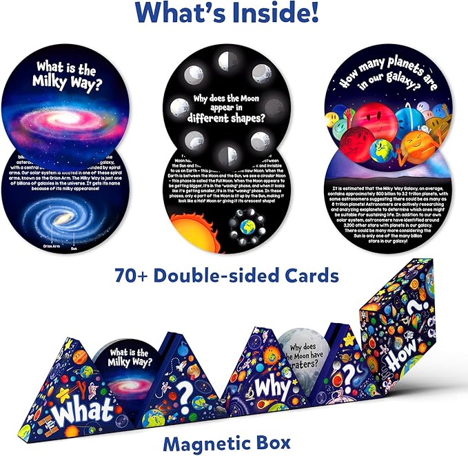 Skillmatics Flash Cards - Science Snippets Space, STEM Learning Educational Toys & Learning Aids for Kids, Gifts for Boys & Girls Ages 7, 8, 9 & Up, Homeschool, Classroom & Travel Activity