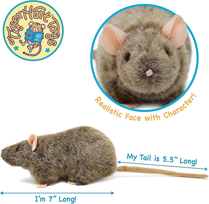 Reuben The Rat - 7 Inch Stuffed Animal Plush Mouse