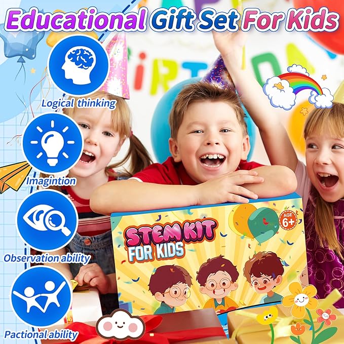 24 Pcs Party Favors for Kids Age 6-10, Treasure Box Toy Stem Kit Party Favors Science Kits for Boys Girls STEM Toys for Kids Age 6 7 8 10 12 13 Classroom Giveaways, Carnival Prizes Toy, Birthday Treats, Party Supplies