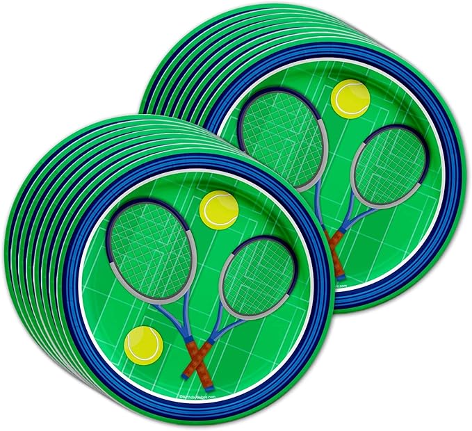 Tennis Birthday Party Supplies Set Plates Napkins Cups Tableware Kit for 16