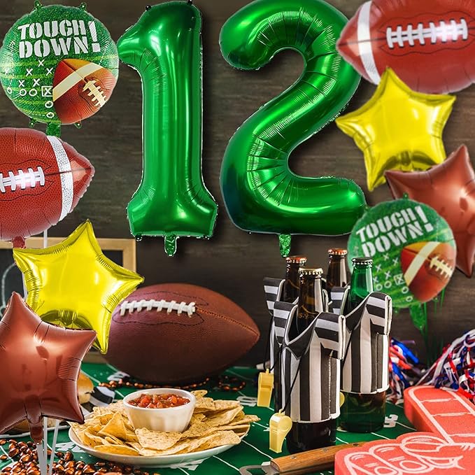 Football Balloons Set Football Birthday Party Decorations Football Touchdown Sports Theme Birthday Party Decoration, Tailgate Game Day Football Theme Supplies Birthday Party Decorations