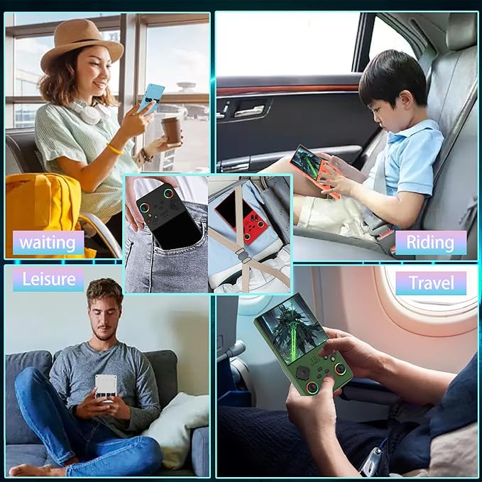 RegiisJoy 2025 New Upgraded V40 Max Handheld Game Console, 40000 Games 4 inch IPS Screen Retro Gaming Console, 256G 4000mAh Portable Mini Pocket Handheld Emulator Gift for Adults