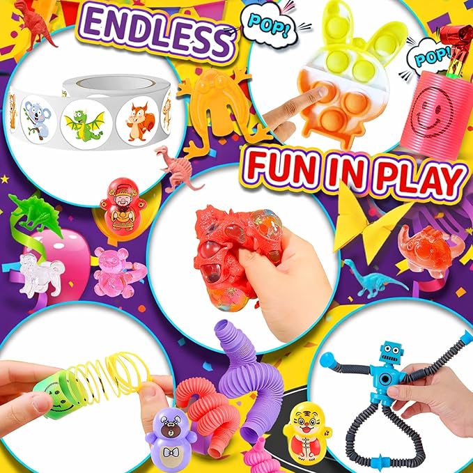 Deluxe Assorted Party Favor Variety Pack, Extra-Large Novelty Item Set for Events, Prize Drawings, Carnival Giveaways, Goodie Bag Fillers, Celebration Supplies, Bulk Party Assortment