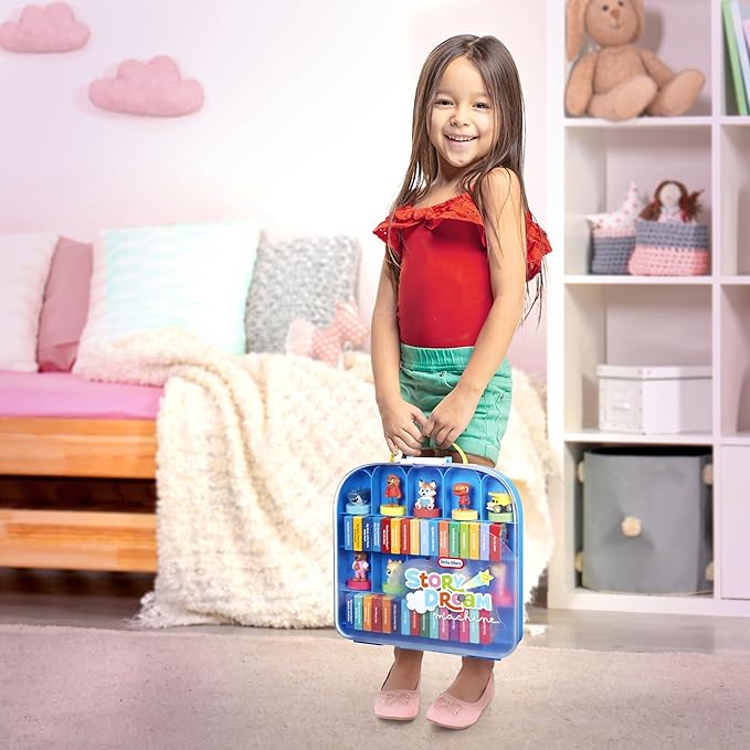 Little Tikes Story Dream Machine Show & Go Storage Case, Storytime, Books, Audio Play, Character, Carry Case, Gift and Toy for Toddlers and Kids Girls Boys Ages 3+
