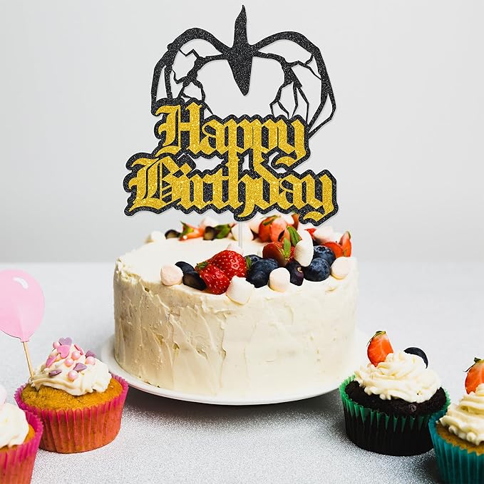Stranger Birthday Cake Topper - Glitter Stranger Themed Things Birthday Decorations for Birthday Party Supplies
