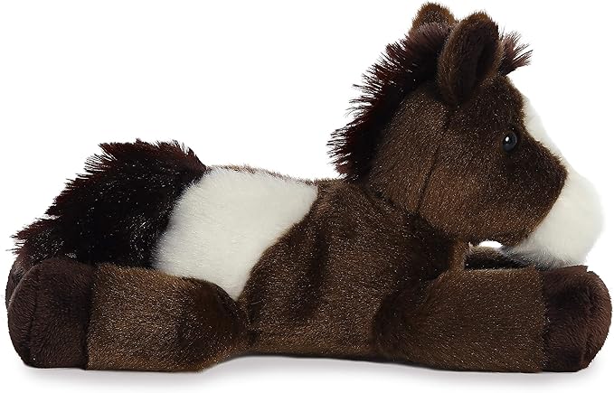 Aurora® Adorable Mini Flopsie™ Paint™ Stuffed Animal - Mini Companions Ready for Playful Adventures - for Kids All Ages, Toddlers, Adults, and Families - Brown 8 Inches