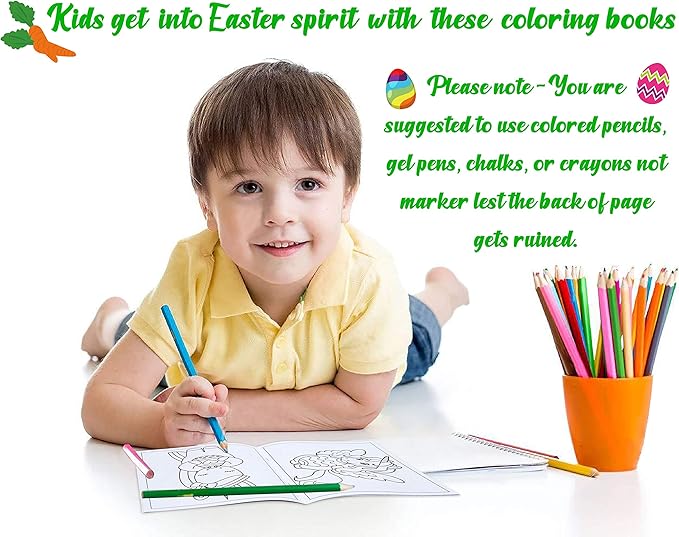 90shine 54PCS Easter Coloring Books for Kids-Egg Basket Stuffer Gifts Party Favors Class Activity Supplies Decorations