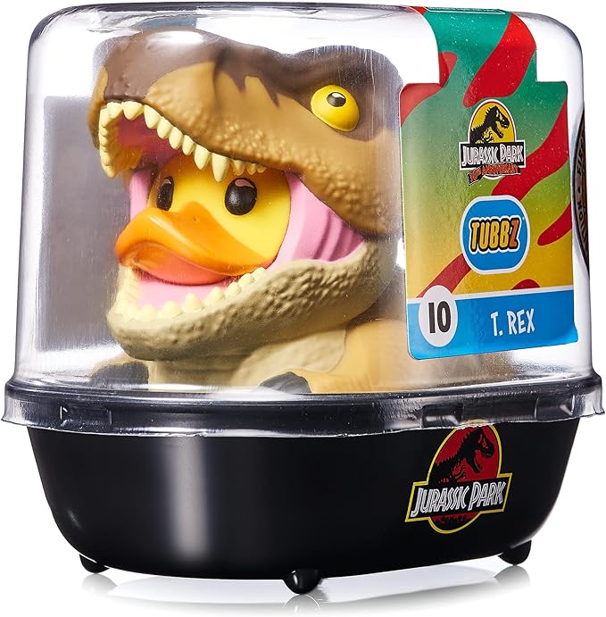 TUBBZ First Edition T-Rex Collectible Vinyl Rubber Duck Figure - Official Jurassic Park Merchandise - Sci-Fi TV, Movies & Video Games