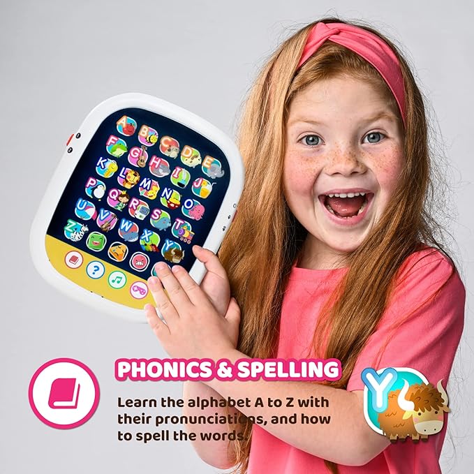 BEST LEARNING Touch & Learn Tablet – Educational Toy for Toddlers Ages 2-5 | Learn Alphabet, Words, Shapes, Music & Quiz Games | Interactive Talking Toy for Kids | Perfect Christmas & Birthday Gift