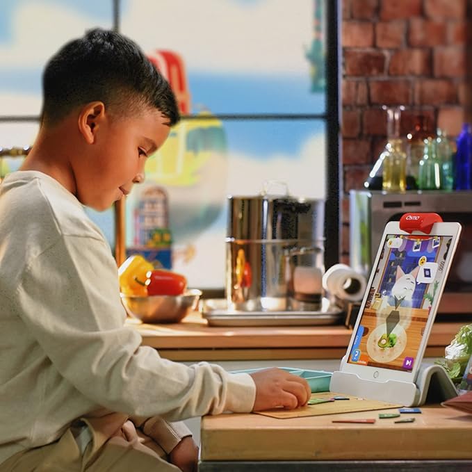 Osmo - Math Wizard and the Fantastic Food Truck Co. Games iPad & Fire Tablet -Ages 6-8/Grades 1-2 -Learn Geometry-Curriculum-Inspired-STEM Toy Gifts for Kids, Boy & Girl-Ages 6 7 8(Osmo Base Required)