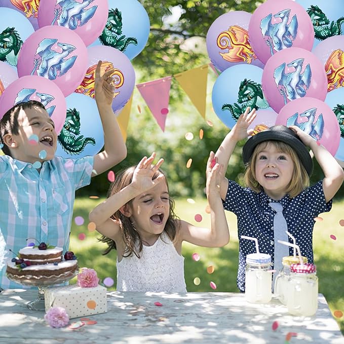 Jlemon 18pcs Wings of Fire Dragon balloons birthday Party Supplies Boys and Girls adult for Wings Dragon Birthday Party Decorations Party Favor Balloons