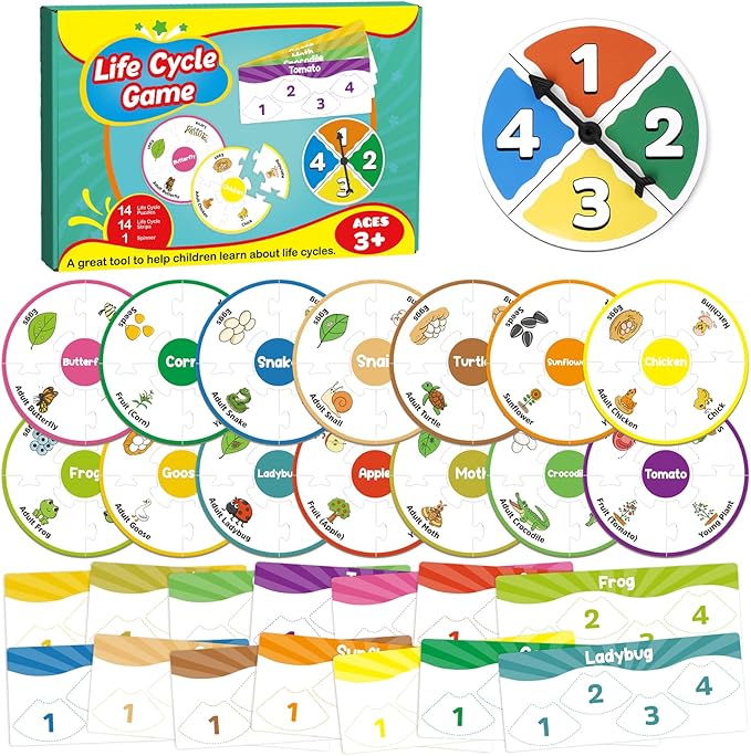 Life Cycle Toys for Kids, Toddler Puzzles, Preschool Science Kits for Kids 3-5, Kindergarten Learning Activities, Learning Education Toys, PreK Classroom Essentials, Homeschool Supplies