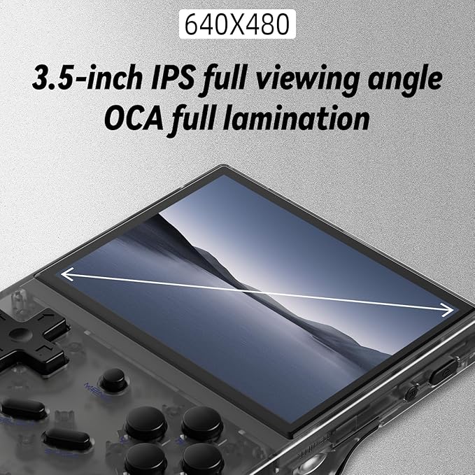 RG35XX Retro Handheld Game Console Linux System HD and TV Output 3.5 Inch IPS Screen 64G TF Card 5500+ Classic Games 2600mAh Battery RG35XX Black