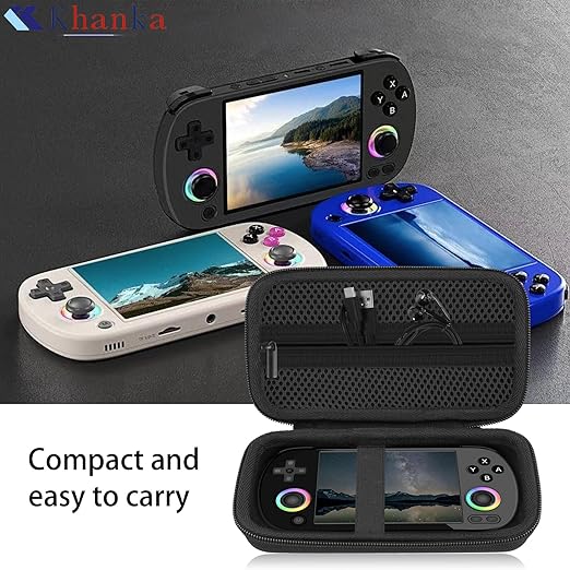 khanka Hard Travel Case Replacement for RG40XX H Retro Handheld Game Console,Case Only. (Black)
