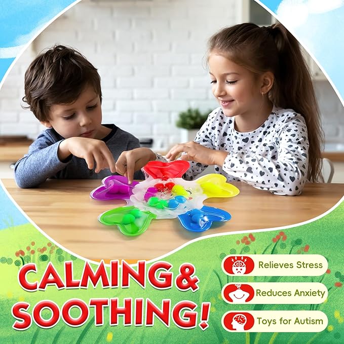Color Sorting Sensory Toys, Fine Motor Skills Games for Toddlers, Montessori Preschool Outdoor Travel Learning Toys, for 3-5 Year Old Boys and Girls