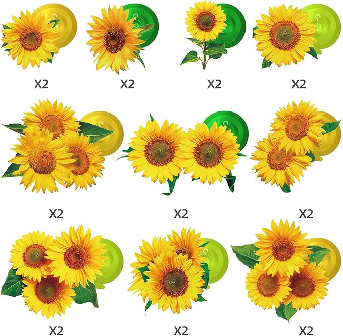 Spakon 30 Pieces Sunflower Hanging Swirls Decorations Sunflower Foil Swirls Ceiling Wall Decor for Themed Birthday Baby Shower Party Supplies