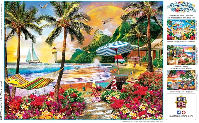 Masterpieces 550 Piece Jigsaw Puzzle For Adults and Family - Hawaiian Life - 18"x24"
