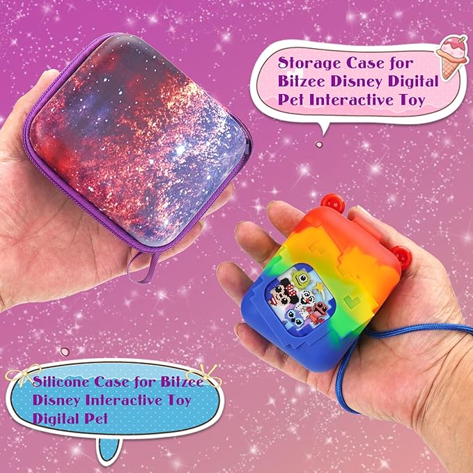MGZNMTY Carrying Case and Silicone Case for Bitzee Disney Interactive Toy Digital Pet