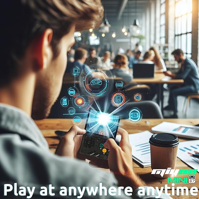 Miyoo Mini V4 OnionOS Handheld Game Console 2.8-inch 750*560 IPS Screen Miyoo-mini v4 Onion-System with Portable Case T-Black