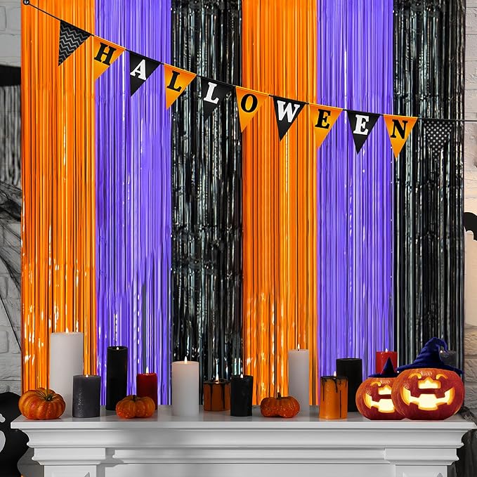 OHOME Halloween Decorations - Halloween Party Decorations | Trick or Treat Backdrop Banner for Wall Door | Halloween Birthday Party Favors Supplies Indoor Outdoor