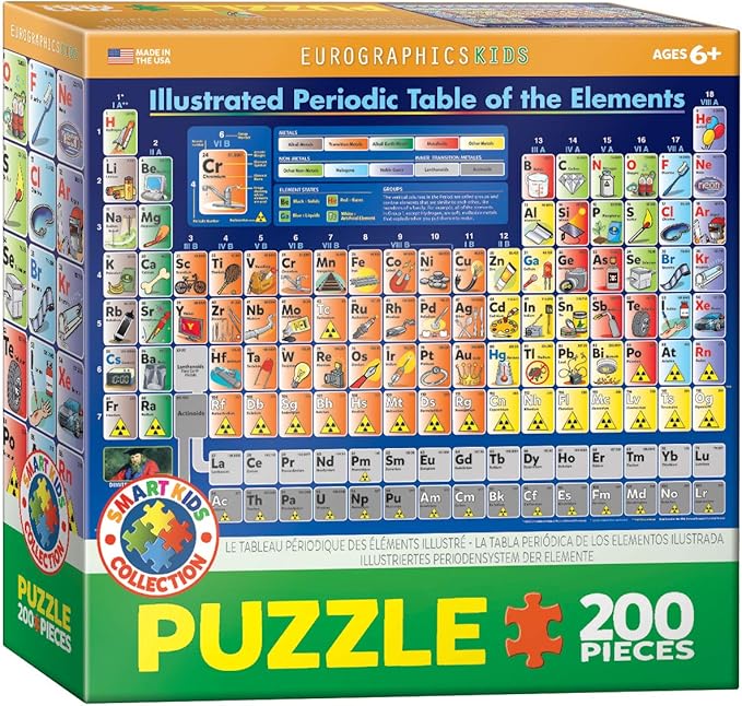 EuroGraphics Periodic Table of Elements Jigsaw Puzzle (200-Piece)