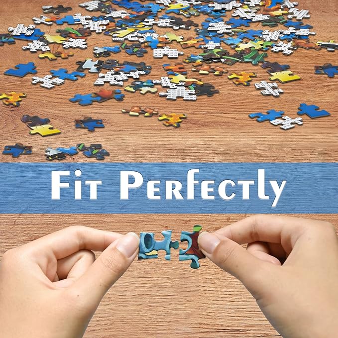 HUADADA Jigsaw Puzzles for Adults 1024 Pieces, Fish and Lotus Letter on Back Interlock Perfectly No Dust, Home Decors Family Challenge Toys for Men Women Elders Seniors (19.6"x19.6"), 1:1 Poster
